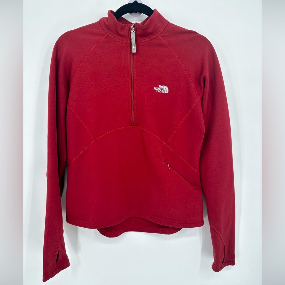 The North Face Flight Series Brick Red Half Zip Soft Shell Long Sleeve Pullover‎